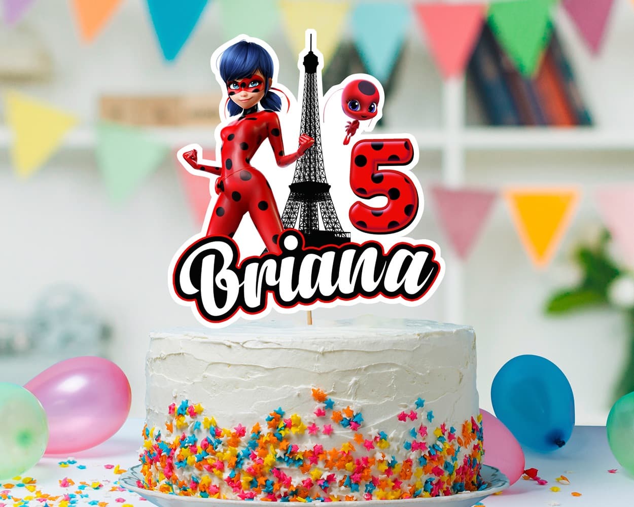 Decorations for Miraculous Ladybug Cake Topper Theme Cake Birthday Party  Supplies